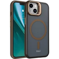 Etui i futerały do telefonów - Etui ETTERI Morning Fog MagSafe do Apple iPhone 13 Brązowy - miniaturka - grafika 1