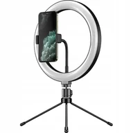 Lampy studyjne - Lampa Ring Apexel na biurko LED + mini tripod - miniaturka - grafika 1