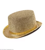 Czapki dla dzieci - Widmann Widmann 2495L Lurex kapelusz cylindryczny z filcu dla dorosłych, rozmiar uniwersalny, złoty 2495L - miniaturka - grafika 1