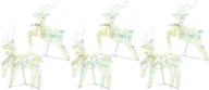 Ozdoby bożonarodzeniowe - vidaXL LED Renifery z 180 diodami LED 6 pcs Wielokolorowy PET - miniaturka - grafika 1