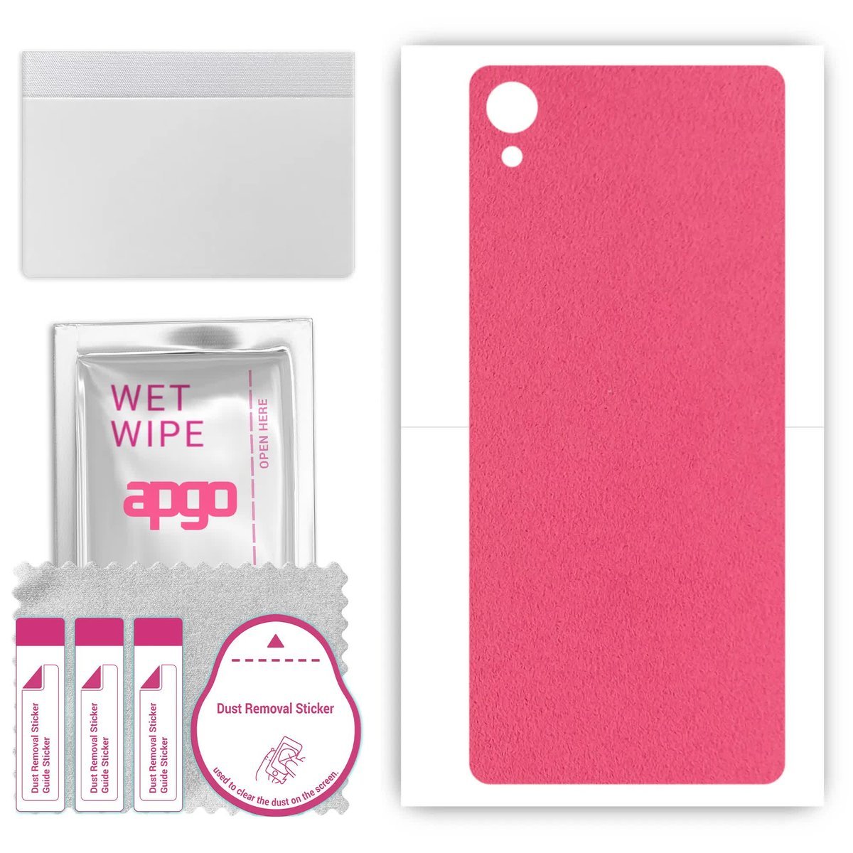 Folia naklejka skórka strukturalna na TYŁ Zamsz do Sony Xperia X Performance - Zamsz Różowy - apgo SKINS