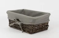 Kosze wiklinowe - CORSAN - Kosz wiklinowy WENGE z szarą wyściółką 27x17x11 cm 520E - miniaturka - grafika 1