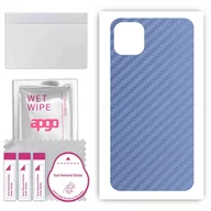 Szkła hartowane na telefon - Folia naklejka skórka strukturalna na TYŁ do Apple iPhone 11 Pro Max -  Carbon Granatowy - apgo SKINS - miniaturka - grafika 1