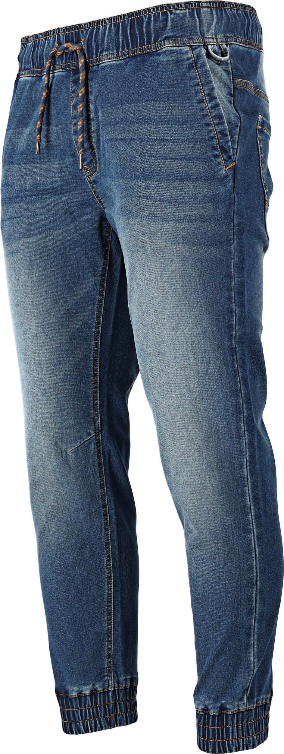 Lahti Pro Spodnie joggery jeansowe niebieskie stretch,