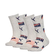 Skarpetki damskie - PUMA Skarpety dziecięce Crew Sock (4 sztuki), White/Team Light Blue, 27-30 - miniaturka - grafika 1