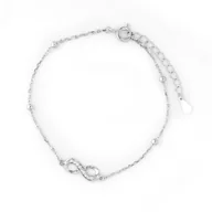 Bransoletki - Srebrna Bransoletka 925 Nieskończoność kulki - miniaturka - grafika 1