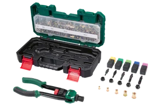 PARKSIDE® Szczypce do nitowania nakrętek z osprzętem, 150 elementów - Kombinerki i obcęgi - miniaturka - grafika 1