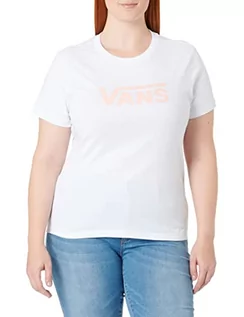 Koszulki i topy damskie - Vans Damska koszulka Drop V SS Crew T-shirt, biało-koralowa chmura, XS, Chmura biało-koralowa, XS - grafika 1