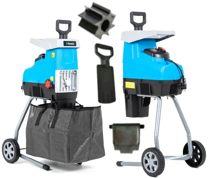 Elektryczny Rozdrabniacz Gałęzi 2800w 44mm Frezowy Kosz Na Ścinki Wydajny