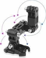 Akcesoria do kamer sportowych - THD Set articulatie pentru montare la casca de ski si snowboard a camerelor de actiune GoPro Hero, SJCAM, Xiaomi Yi, DJI Osmo Action - miniaturka - grafika 1