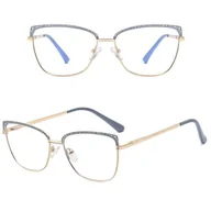Okulary korekcyjne, oprawki, szkła - Okulary kocie do komputera damskie z filtrem BLUE Light zerówki Flex 25101B - miniaturka - grafika 1