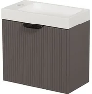 Szafki łazienkowe - Szafka łazienkowa szara 40 cm FRESCO z umywalką - miniaturka - grafika 1