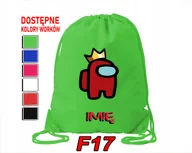 Torby szkolne - WOREK SZKOLNY NA WF TRENING SPORTOWY Z NADRUKIEM KOSMONAUCI - IMIĘ - miniaturka - grafika 1