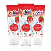 Pasty do zębów - Bobini, Pasta do zębów dla dzieci 0-6 lat Truskawka, 3x75 ml - miniaturka - grafika 1