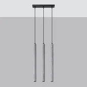 Lampy sufitowe - Pastelo lampa wisząca 3xG9 czarna/beton SL.1272 - miniaturka - grafika 1
