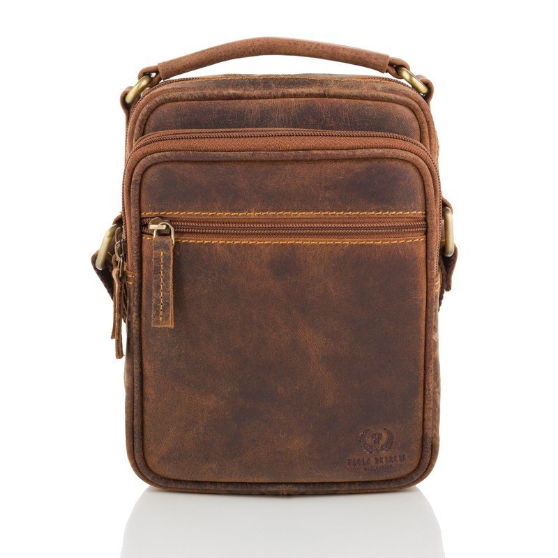 Praktyczna Męska Saszetka Na Ramię Vintage Paolo Peruzzi T-22-Hbr