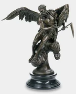 Figurki dekoracyjne - Chronos z Klepsydrą i Kosą Duża Rzeźba z Brązu - miniaturka - grafika 1