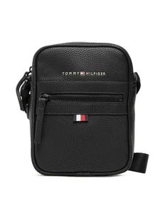 Tommy Hilfiger Saszetka Essential Pu Mini Reporter AM0AM09504 Czarny - Nerki - miniaturka - grafika 1