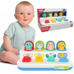 WOOPIE BABY Zabawka Edukacyjna Wyskakujące Zwierzątka POP-UP - Zabawki interaktywne dla dzieci - miniaturka - grafika 3