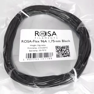 Filament ROSA3D FLEX 96A TPU 50g Czarny Black - Filamenty i akcesoria do drukarek 3D - miniaturka - grafika 1