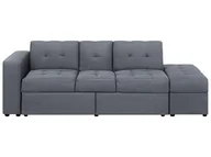 Sofy i kanapy - Beliani Sofa z funkcją spania ciemnoszara FALSTER - miniaturka - grafika 1