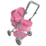 Wózki dla lalek - Wózek dla lalek głęboki Eurobaby różowy 9680 m1911 - miniaturka - grafika 1