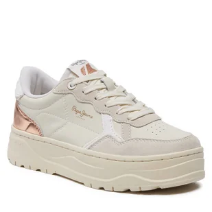Sneakersy Pepe Jeans Kore Sun W PLS00009 Écru - Sneakersy damskie - miniaturka - grafika 1