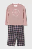 Piżamy dla dziewczynek - Abercrombie & Fitch piżama dziecięca kolor czerwony wzorzysta - miniaturka - grafika 1