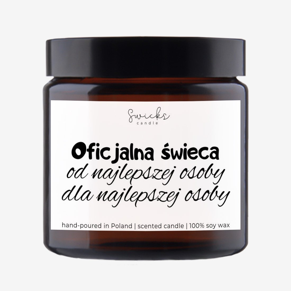 Świeczka sojowa zabawny napis prezent urodziny 120ml świeca zapachowa