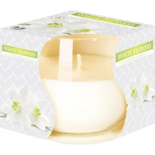 Bispol Świeca zapachowa szkło White flowers - 1szt sn71-179 - Świece - miniaturka - grafika 2