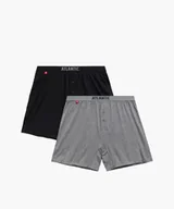 Majtki męskie - BOKSERKI ATLANTIC 2MBX-024 JZ24 (kolor czarny - szary melange, rozmiar M) - miniaturka - grafika 1
