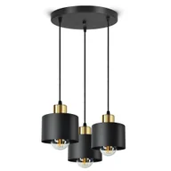 Lampy sufitowe - Lampa Sufitowa Żyrandol Plafon Classic Spot EZ3 Led E27 Black Gold - miniaturka - grafika 1