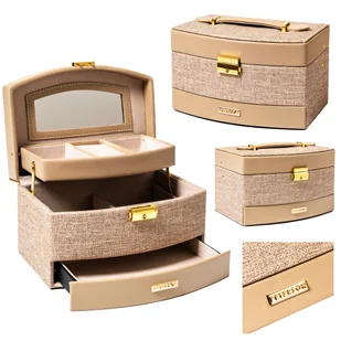 Peterson Kuferek Szkatułka Na Kluczyk Na Biżuterię Pojemna Ekoskóra - Pudełka i szkatułki Peterson Kuferek Szkatułka Na Kluczyk Na Biżuterię Pojemna Ekoskóra - Pudełka i szkatułki - miniaturka - grafika 1