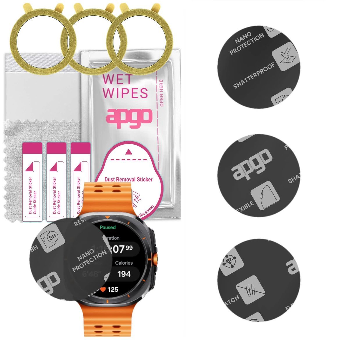 3x Szkło Hybrydowe MATOWE do Samsung Galaxy Watch Ultra, zamiennik hartowanego