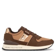 Sneakersy damskie - Sneakersy Beverly Hills Polo Club W-3C098-2A324 Brązowy - miniaturka - grafika 1