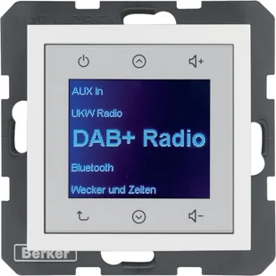 Berker Radio podtynkowe Bluetooth Dab+ B.3/B.7/B.Kwadrat -biały połysk, bez głośnika - Inne akcesoria elektryczne - miniaturka - grafika 1