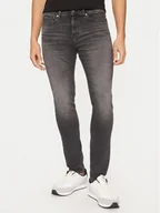 Spodnie męskie - Calvin Klein Jeans Jeansy J30J326528 Czarny Skinny Fit - miniaturka - grafika 1