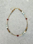 Naszyjniki - Naszyjnik N48 Jaspis, cytryn, jadeit, Ag925 - miniaturka - grafika 1