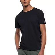 Koszulki męskie - Replay T-shirt męski, czarny (098 Black), 3XL - miniaturka - grafika 1