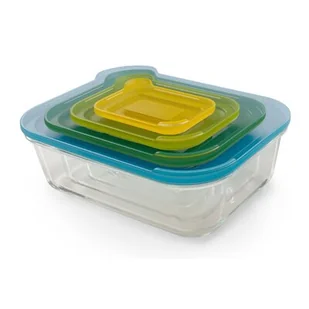 Joseph Joseph Komplet 4 szklanych pojemników Nest Glass (81060) - Pojemniki kuchenne - miniaturka - grafika 1