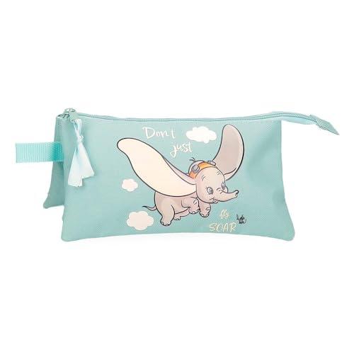 Joumma Disney Dumbo Fly Pokrowiec Niebieski 22x12x5 cms Poliester 1,32l, Niebieski, Talla única, Potrójne etui