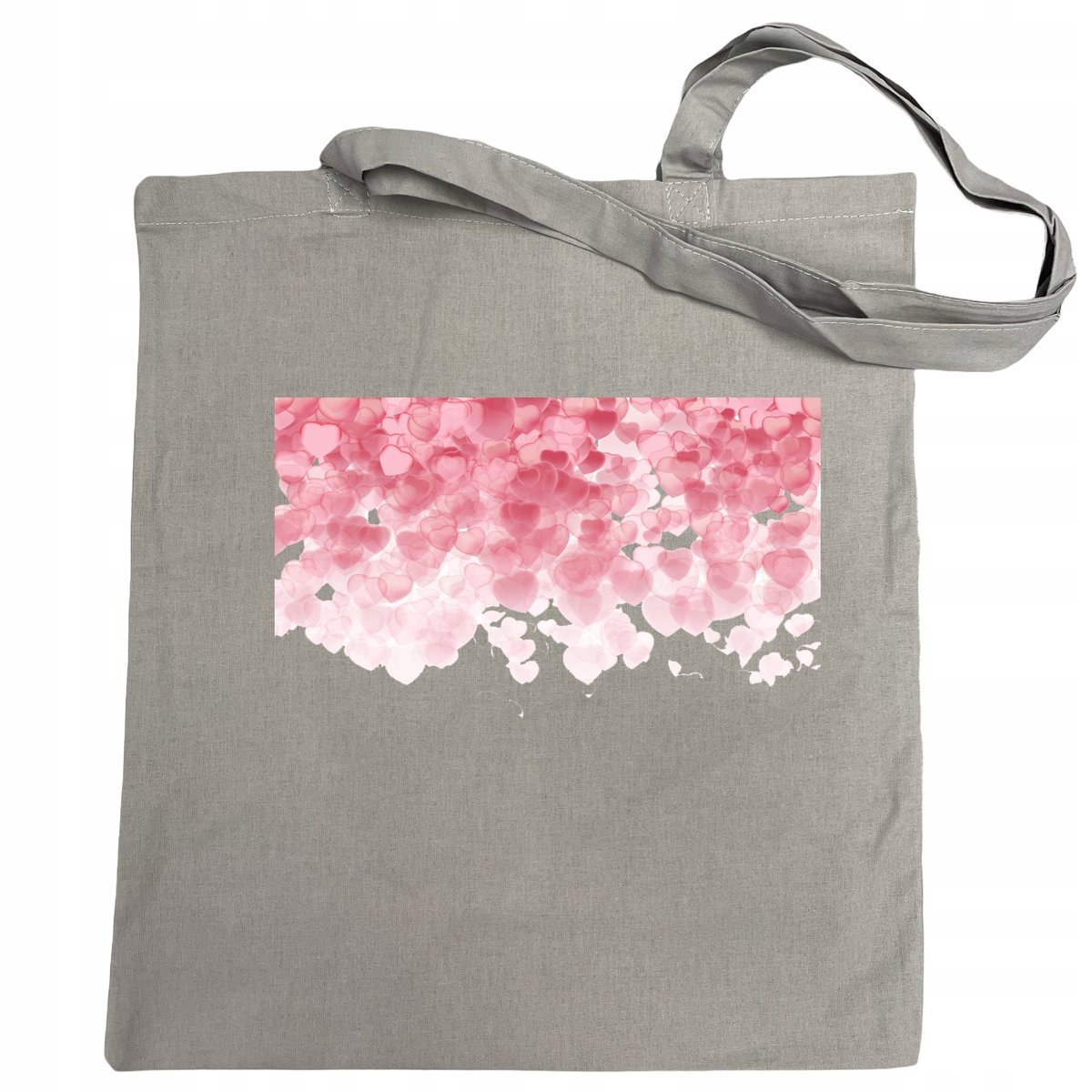 Walentynki Torba na zakupy nadruk Różowe Serduszka