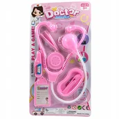 Zabawy w naśladowanie dorosłych - ZESTAW LEKARSKI ZE STETOSKOPEM ZABAWKI MAŁY LEKARZ DOKTOR RÓŻNE KOLORY - miniaturka - grafika 1