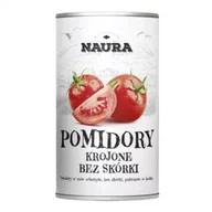 Koncentraty warzywne, przeciery - Naura Pomidory krojone bez skórki 400 g - miniaturka - grafika 1