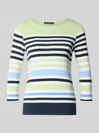 Koszulki i topy damskie - t-shirt z mieszanka wiskozy i elastanu z rękaw o dł. 3/4 - miniaturka - grafika 1