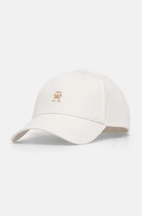 Tommy Hilfiger czapka z daszkiem bawełniana kolor biały gładka AW0AW16771 - Czapki damskie - miniaturka - grafika 1