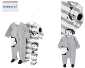 Pajacyki dla niemowląt - Zestaw 2 śpioszków z aksamitnej dzianiny 55 - miniaturka - grafika 1