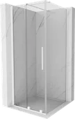 Kabiny prysznicowe - Mexen Velar kabina prysznicowa rozsuwana 110x110 cm, transparent, biała - 871-110-110-01-20 - miniaturka - grafika 1