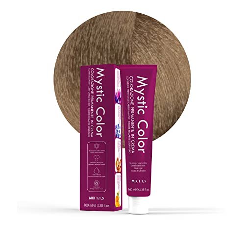 Mystic Color - Intensywny blond kolor 8.0 - Farba do włosów - Profesjonalne farbowanie kremów o długiej żywotności - z hydrolizowaną keratyną, olejem arganowym i nagietkiem - 100 ml