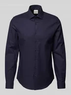 Koszule męskie - Koszula biznesowa o kroju slim fit z wyhaftowanym logo model ‘Bari’ - miniaturka - grafika 1